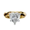 14K Two Tone 4 Prong Collar Classic Knife Edge 4.0mm Engagement Ring sold by Promise By Effy