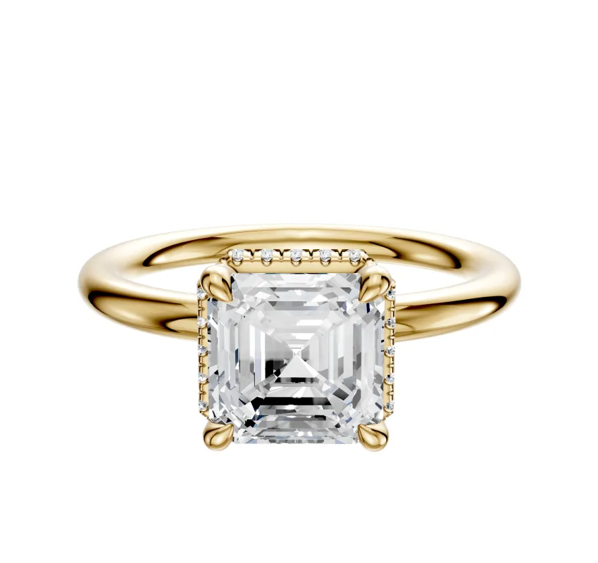 14K Yellow Gold 4 Prong Collar Classic Dome 2.0mm Engagement Ring sold by Promise By Effy