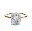 14K Two Tone 4 Prong Collar Classic Dome 1.5mm Engagement Ring sold by Promise By Effy