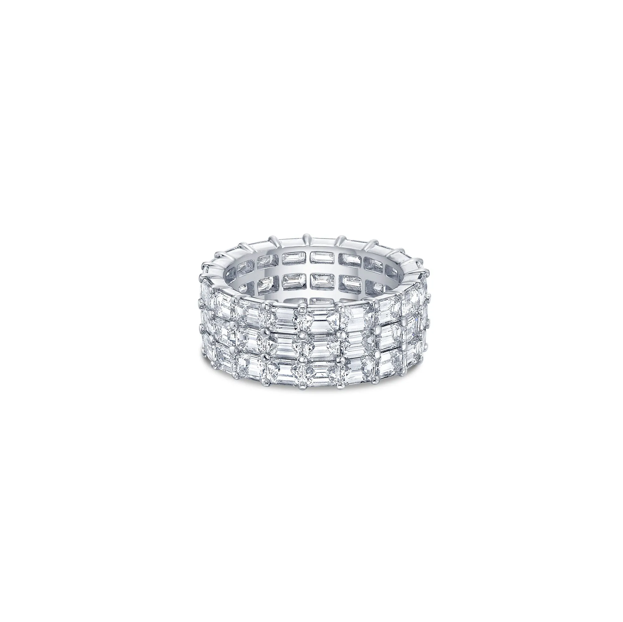 Three Row Eternity Band with Emerald Cut Lab Diamonds sold by Promise By Effy product image thumbnail 2