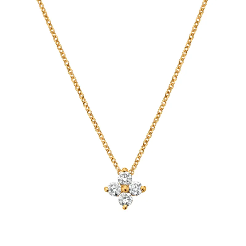 Quad Dot Necklace in Yellow Gold with Diamonds sold by Promise By Effy