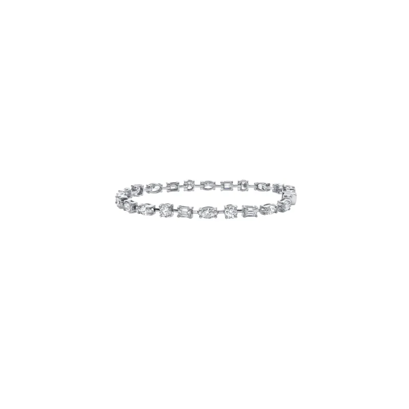 Classic Mix Shape Tennis Bracelet with Lab Diamonds made by Promise By Effy