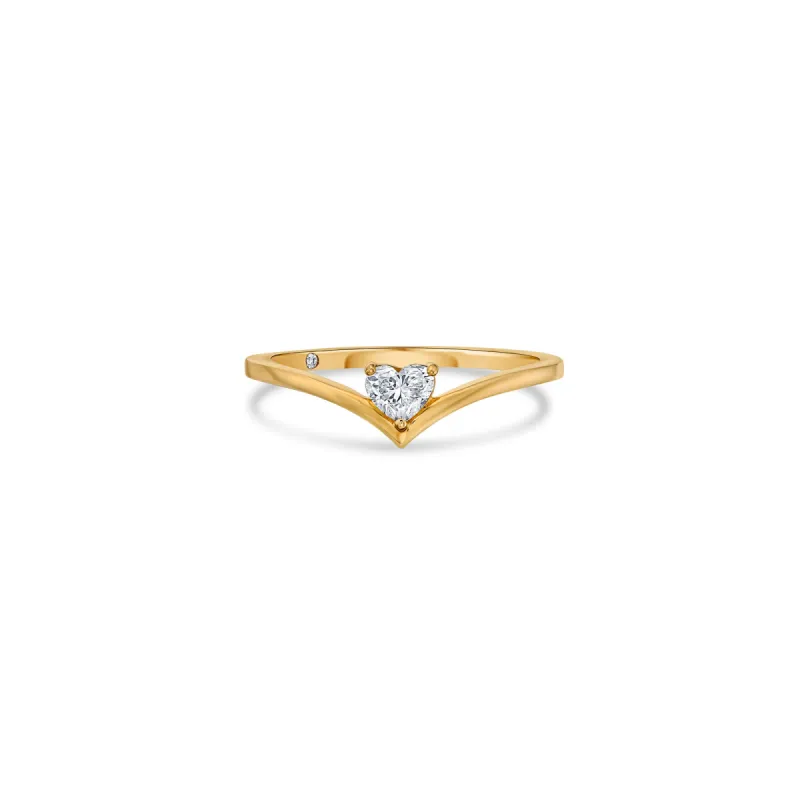 Dip Stacking Ring with Heart Lab Diamond sold by Promise By Effy