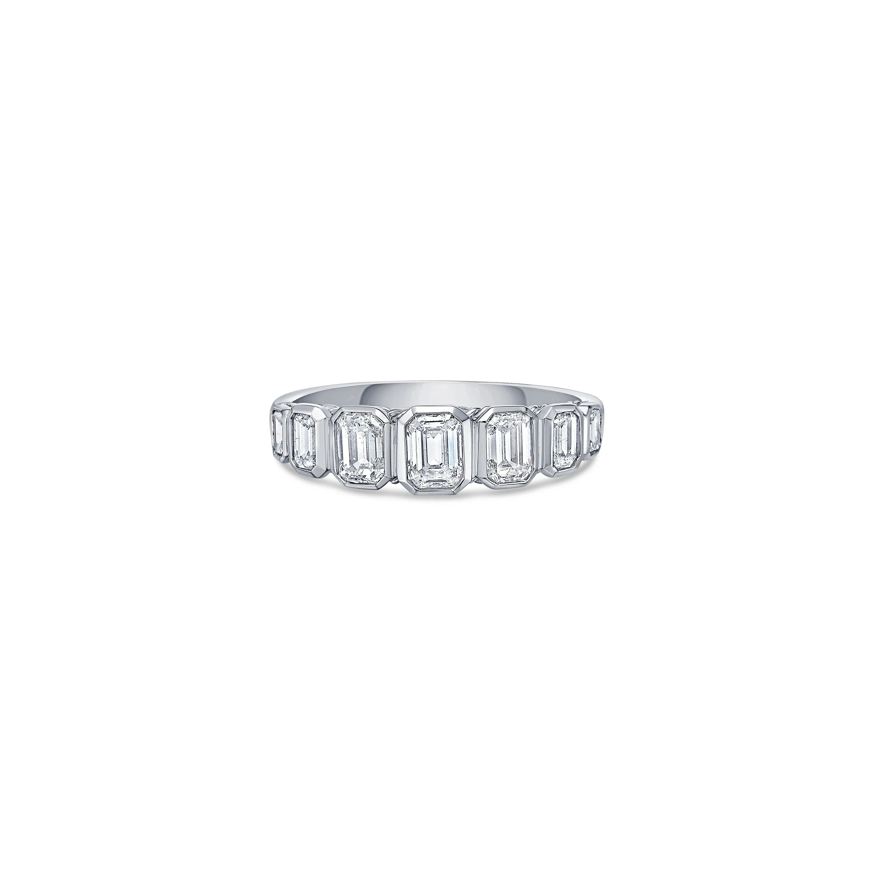 Square Bezel Ring in White Gold with Diamonds sold by Promise By Effy