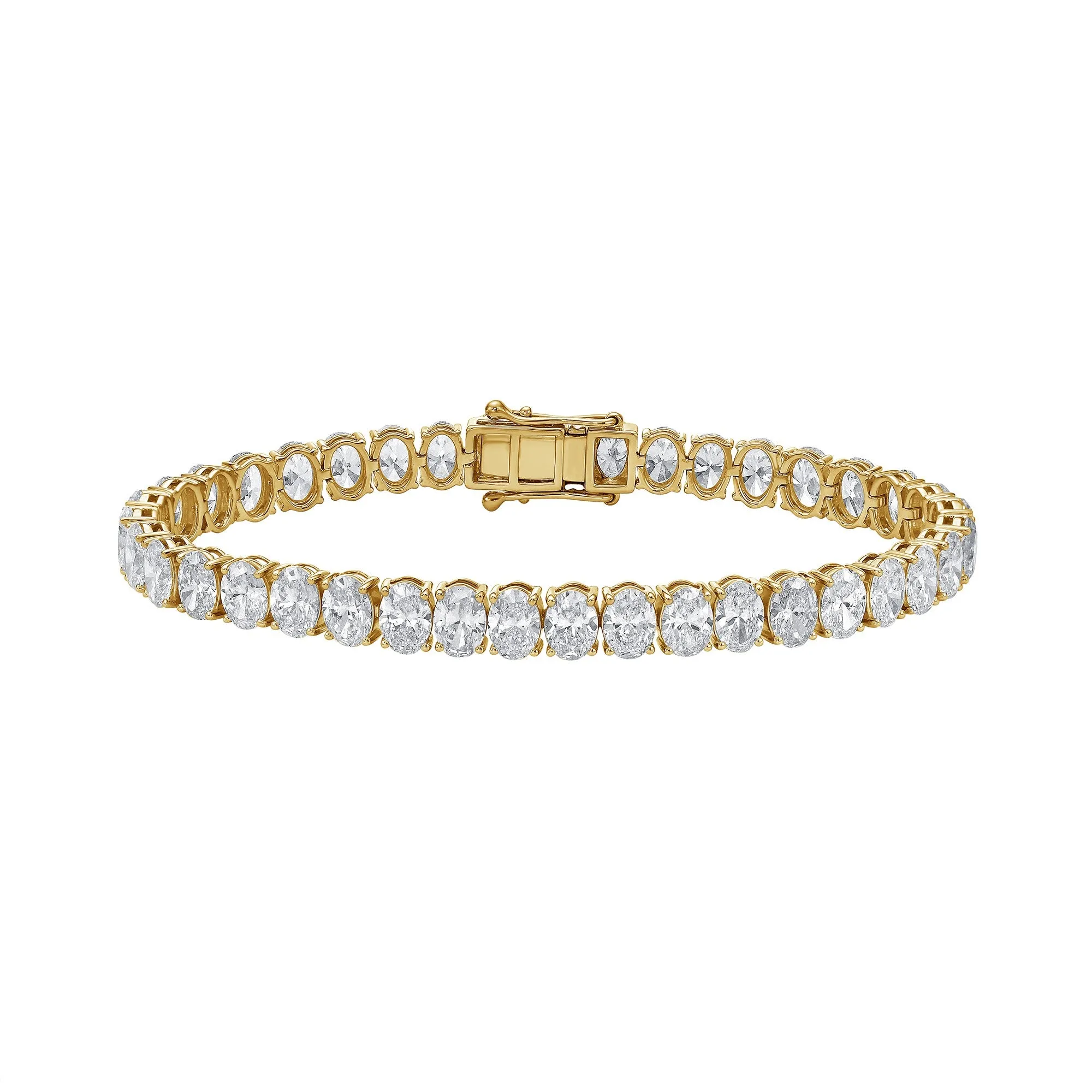 Wide Tennis Bracelet with Oval Cut Lab Diamonds sold by Promise By Effy product image thumbnail 4