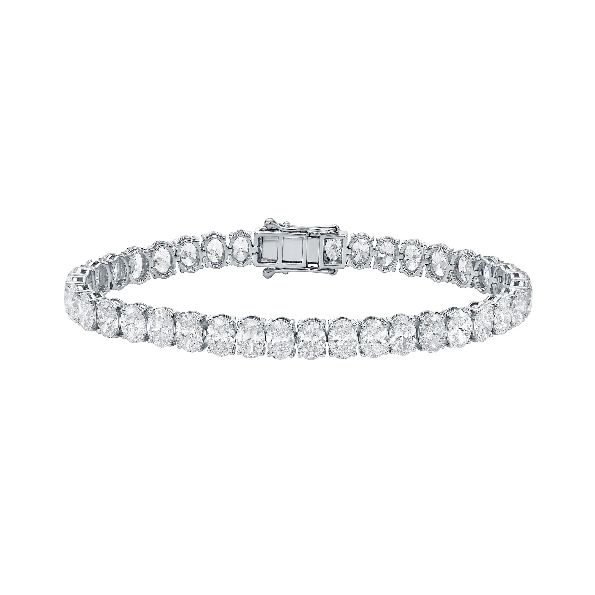 Wide Tennis Bracelet with Oval Cut Lab Diamonds sold by Promise By Effy