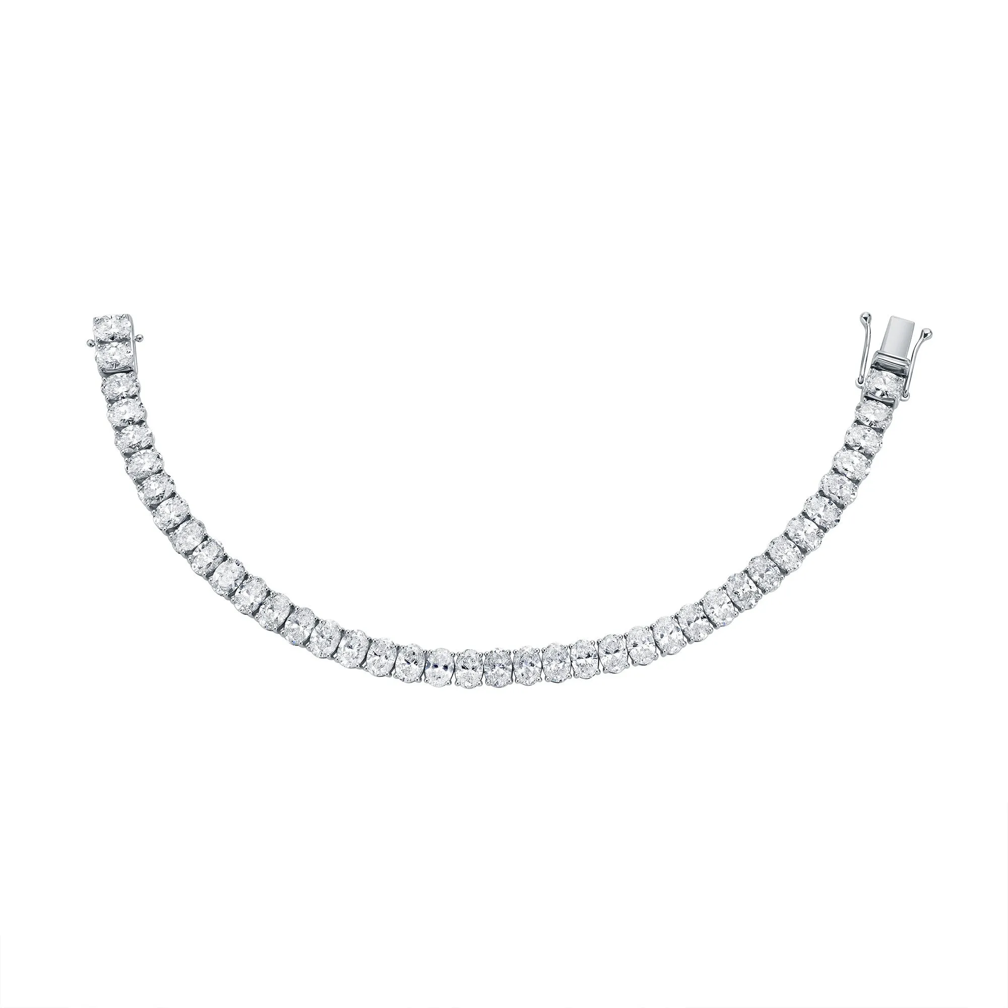 Wide Tennis Bracelet with Oval Cut Lab Diamonds sold by Promise By Effy product image thumbnail 3