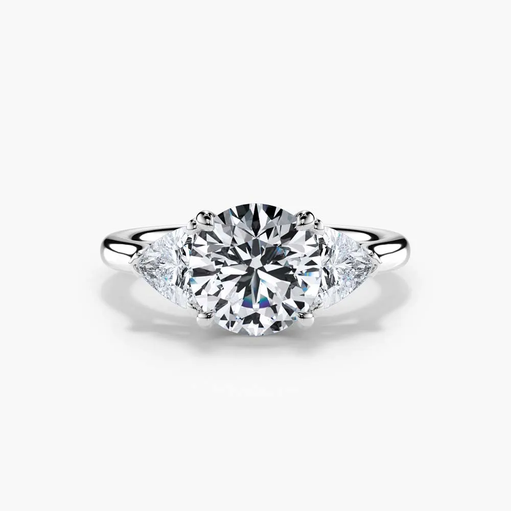 The Trillion Three Stone Lab Diamond Engagement Ring sold by Promise By Effy