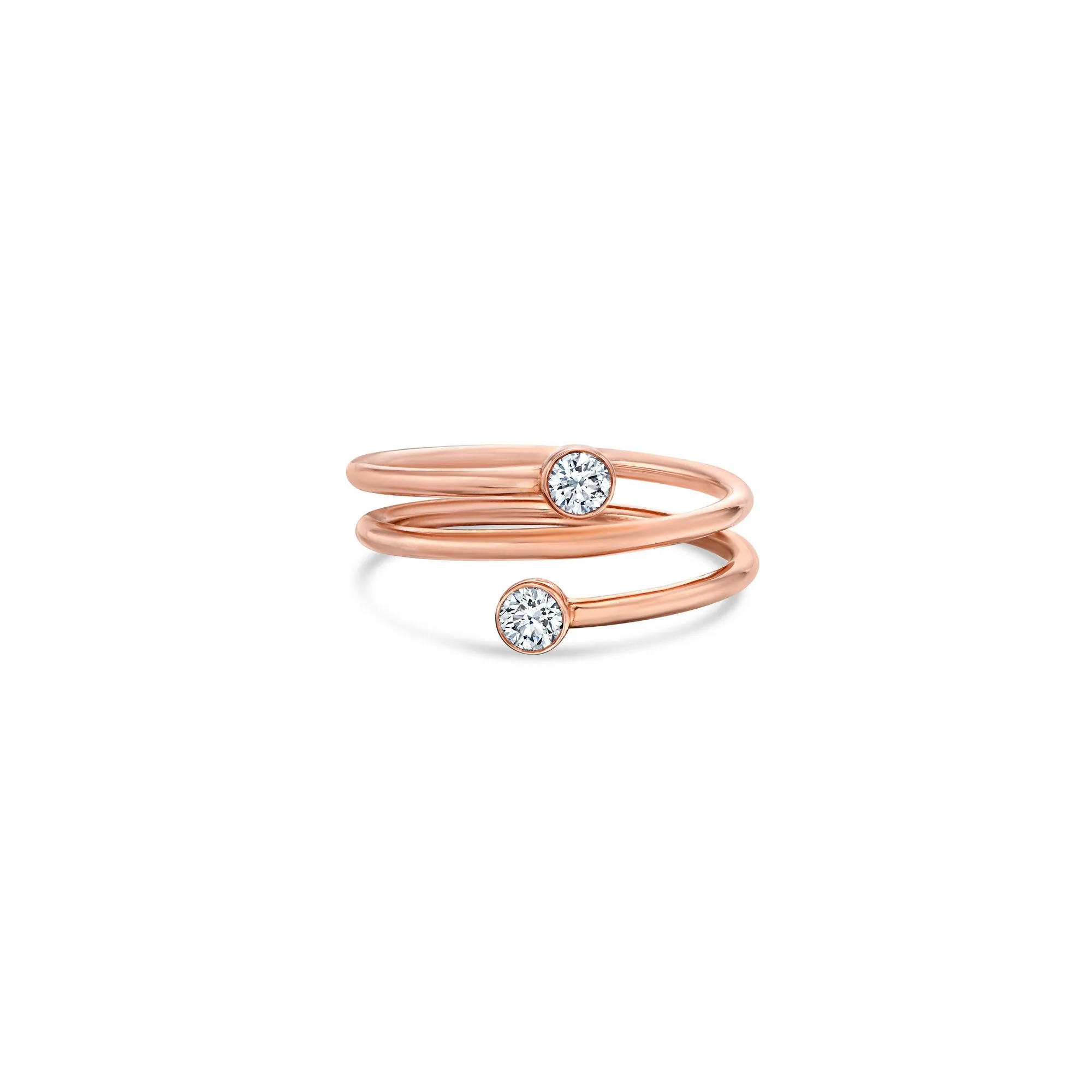 Duo Spiral Ring with Round Lab Diamonds sold by Promise By Effy