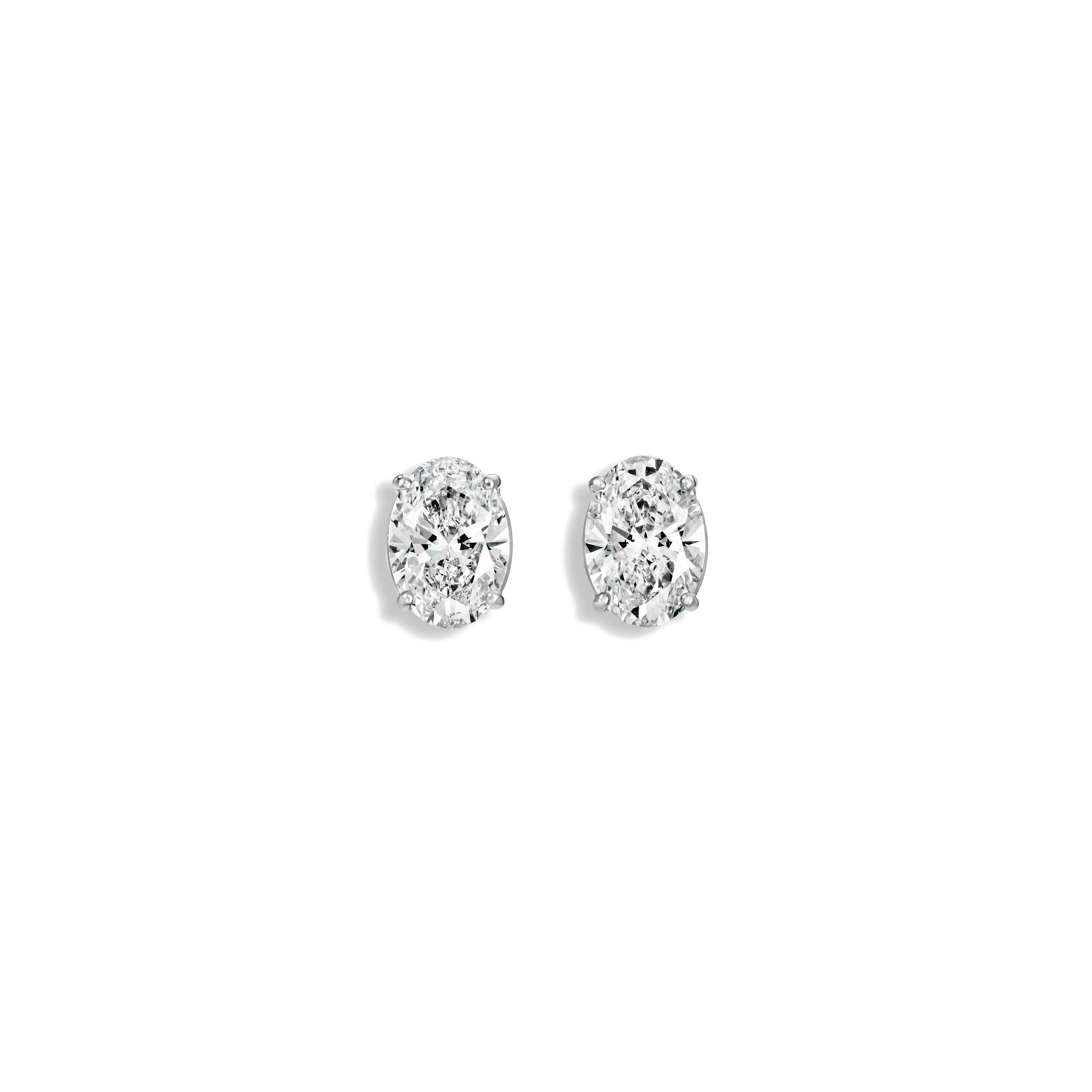Stud Earring with Oval Cut Lab Diamonds sold by Promise By Effy