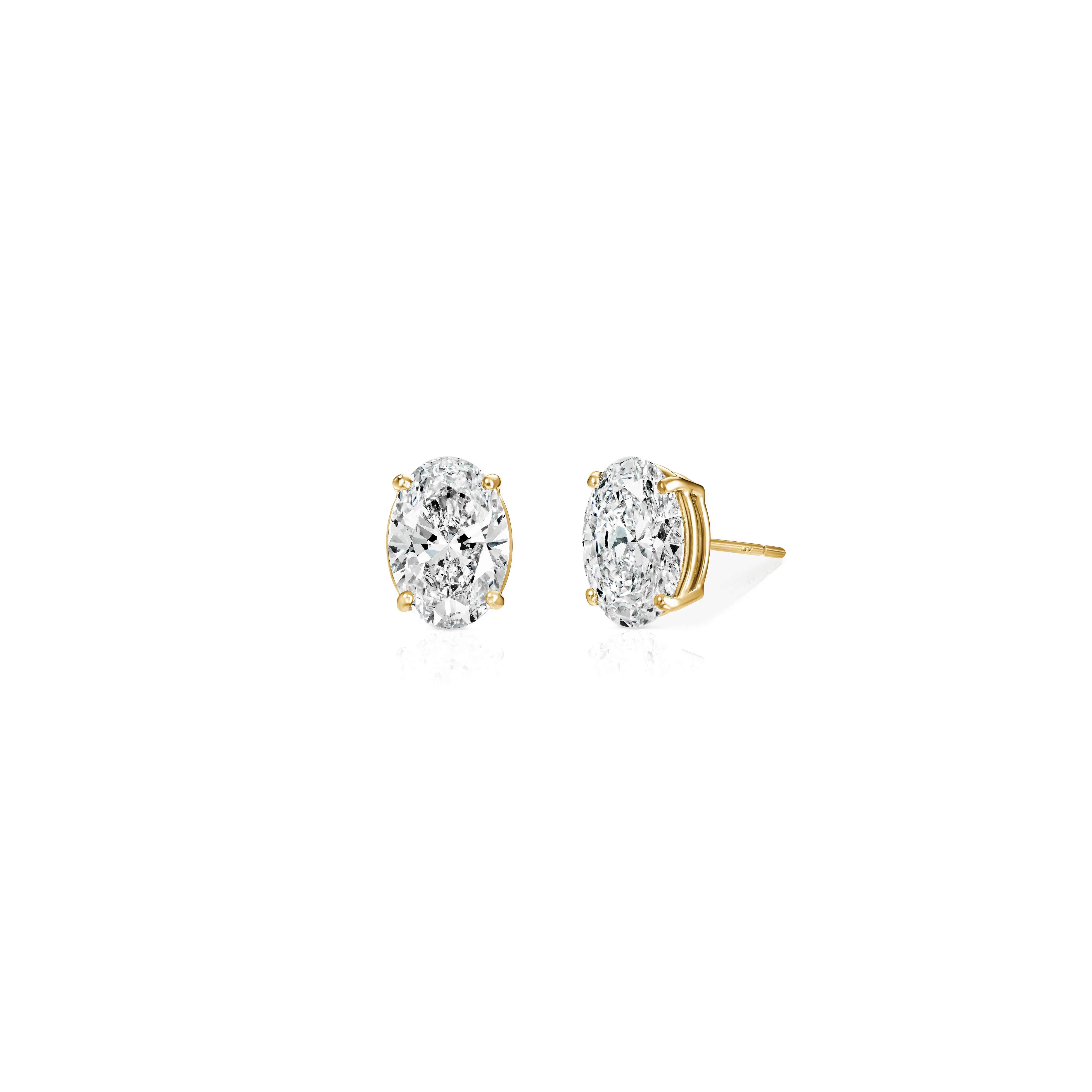 Stud Earring with Oval Cut Lab Diamonds sold by Promise By Effy product image thumbnail 4