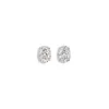 Stud Earring with Oval Cut Lab Diamonds sold by Promise By Effy