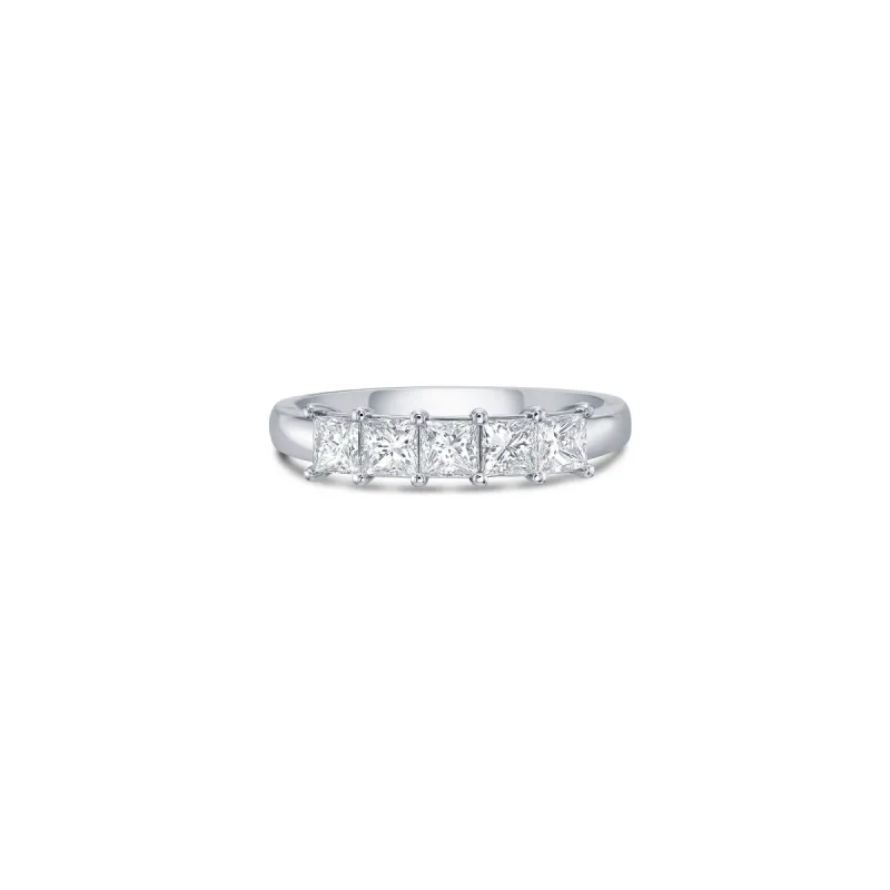 Five Stone Slim Band with Princess Cut Lab Diamonds sold by Promise By Effy