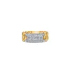 Chain Link Ring in Yellow Gold with Diamonds sold by Promise By Effy