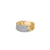 Chain Link Ring in Yellow Gold with Diamonds sold by Promise By Effy