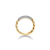 Chain Link Ring in Yellow Gold with Diamonds sold by Promise By Effy
