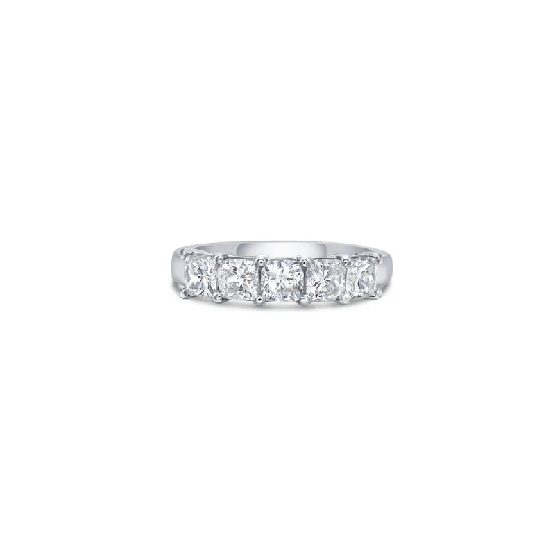Five Stone Classic Band with Cushion Cut Lab Diamonds sold by Promise By Effy