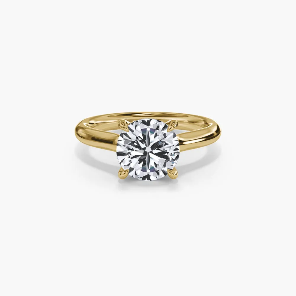 The Hidden Halo Plain Band Cathedral Lab Diamond Engagement Ring sold by Promise By Effy product image thumbnail 4