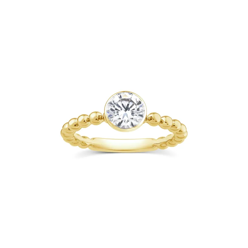 The Star Beaded Solitaire Ring sold by Promise By Effy