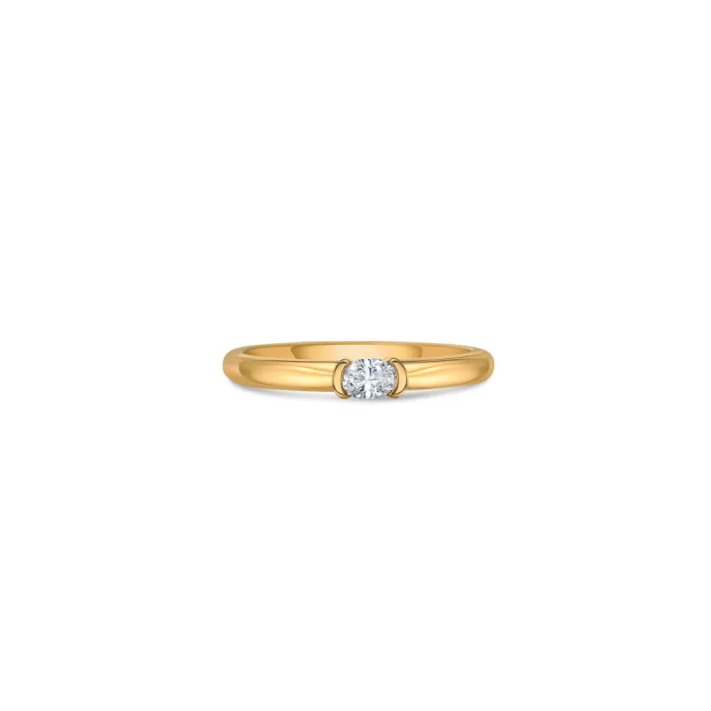 Dots Bezel Ring in Gold with Diamond sold by Promise By Effy