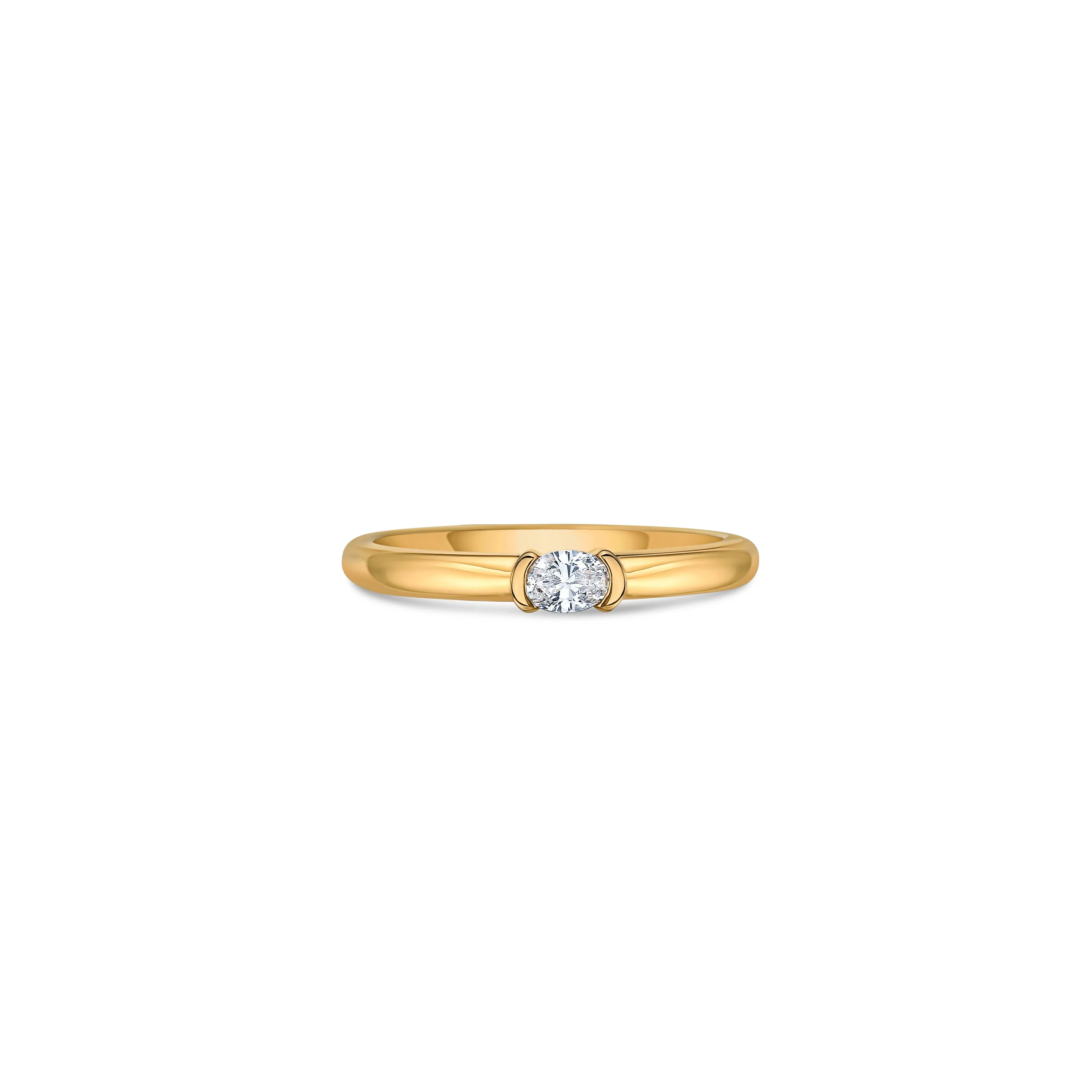 Dots Bezel Ring in Gold with Diamond sold by Promise By Effy
