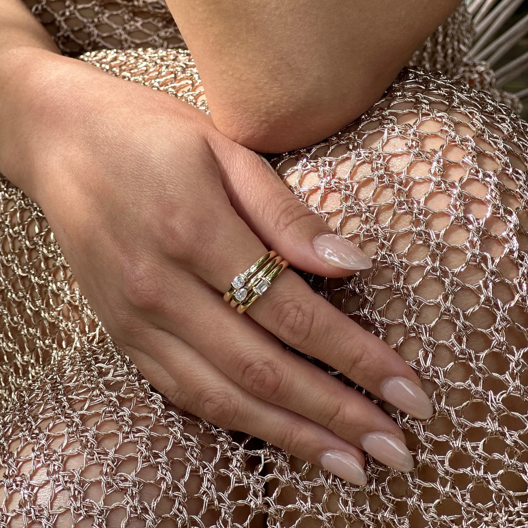 Dots Bezel Ring in Gold with Diamond sold by Promise By Effy product image thumbnail 2