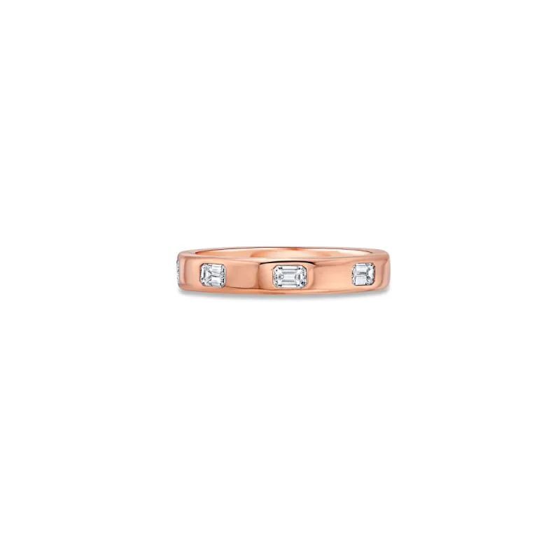 Geo Band Ring with Emerald Cut Lab Diamonds sold by Promise By Effy