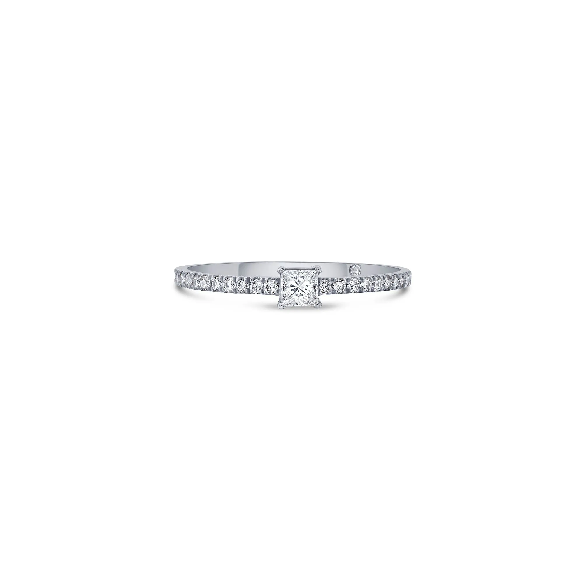 Line Pavé Stacking Ring with Princess and Round Lab Diamonds sold by Promise By Effy product image thumbnail 4