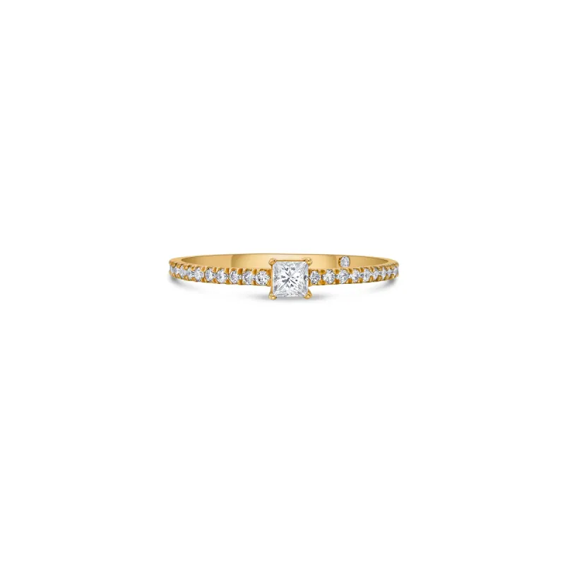 Line Pavé Stacking Ring with Princess and Round Lab Diamonds sold by Promise By Effy