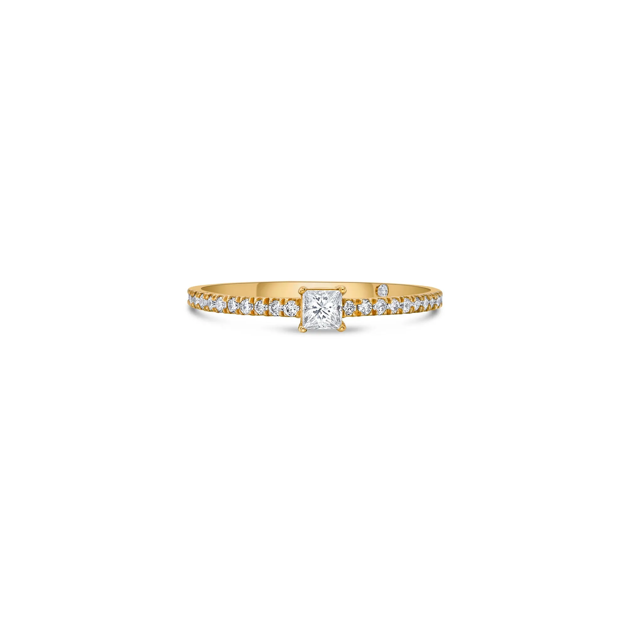 Line Pavé Stacking Ring with Princess and Round Lab Diamonds sold by Promise By Effy