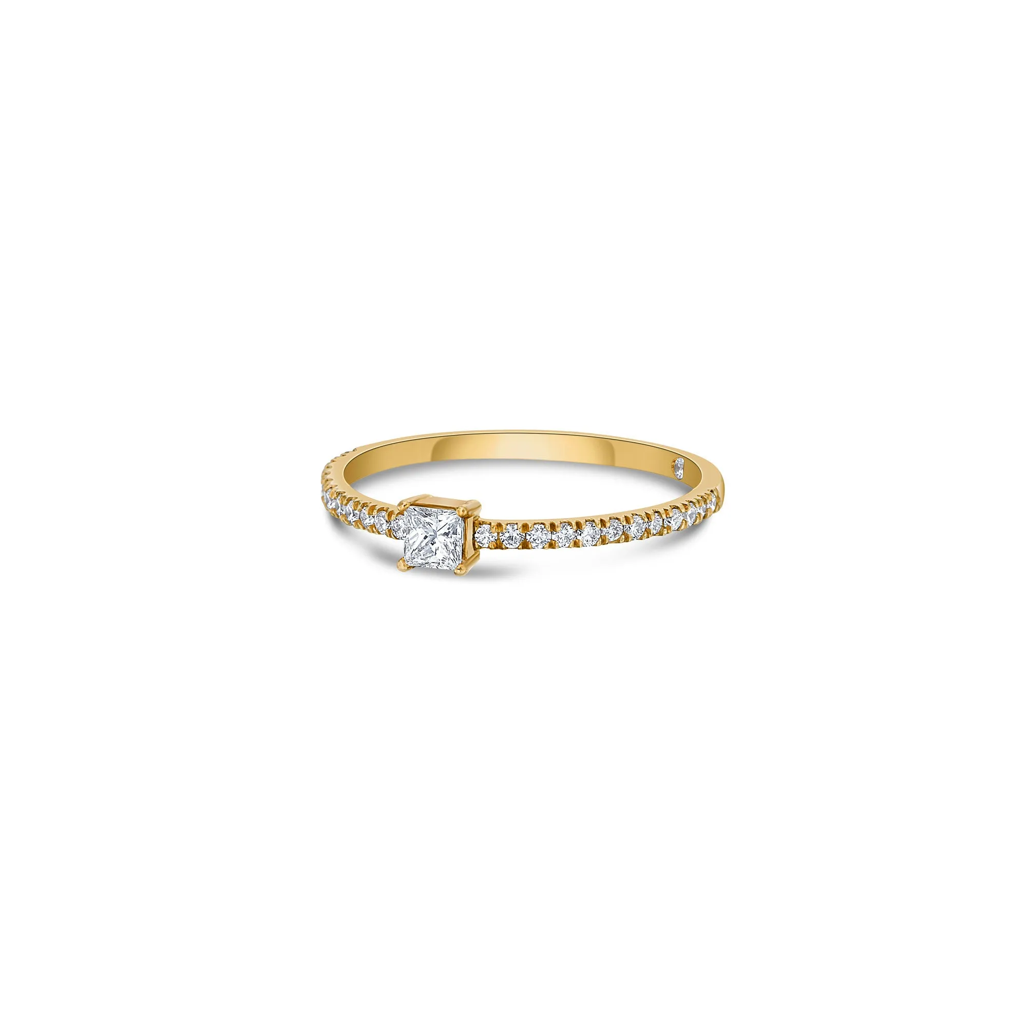 Line Pavé Stacking Ring with Princess and Round Lab Diamonds sold by Promise By Effy product image thumbnail 2