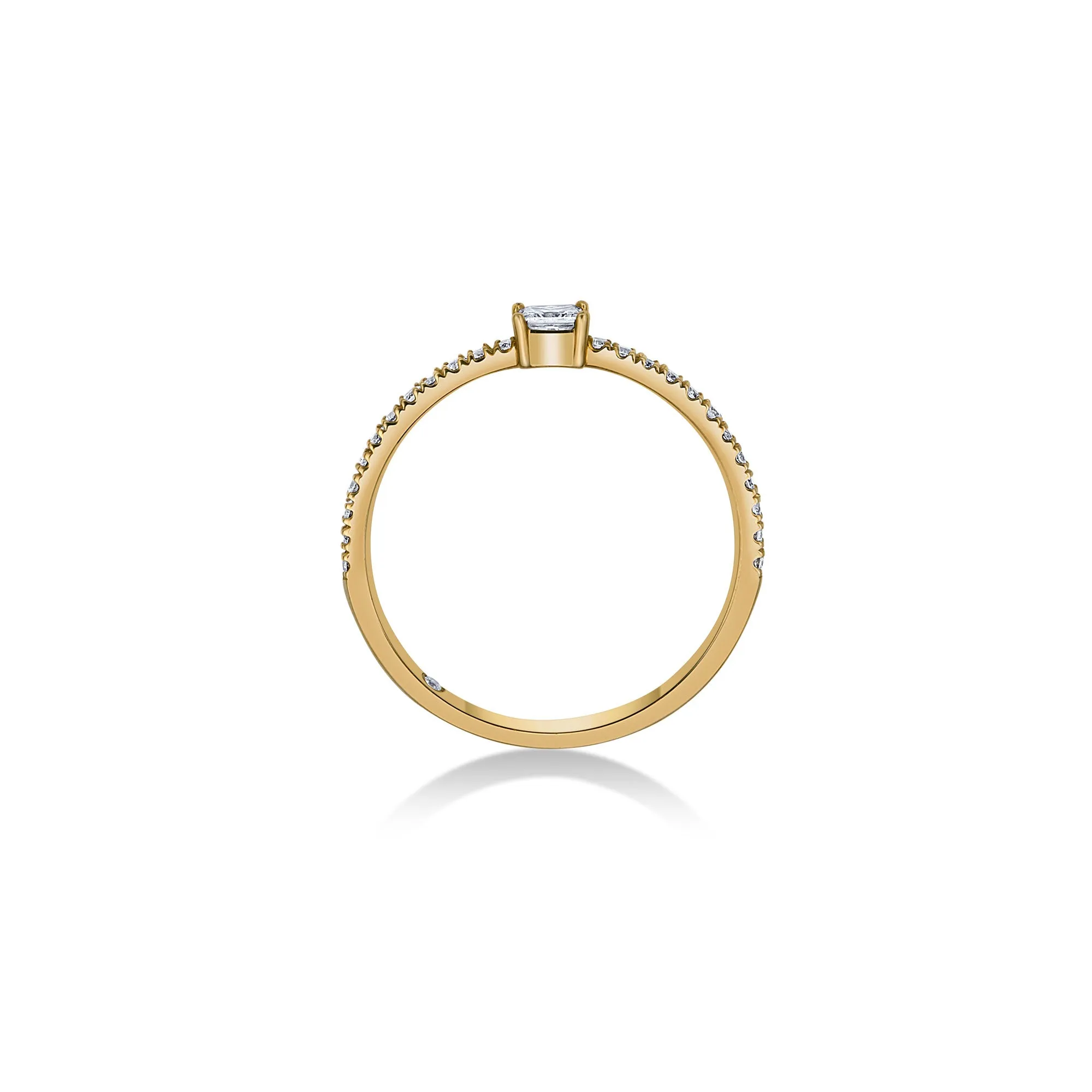 Line Pavé Stacking Ring with Princess and Round Lab Diamonds sold by Promise By Effy product image thumbnail 3