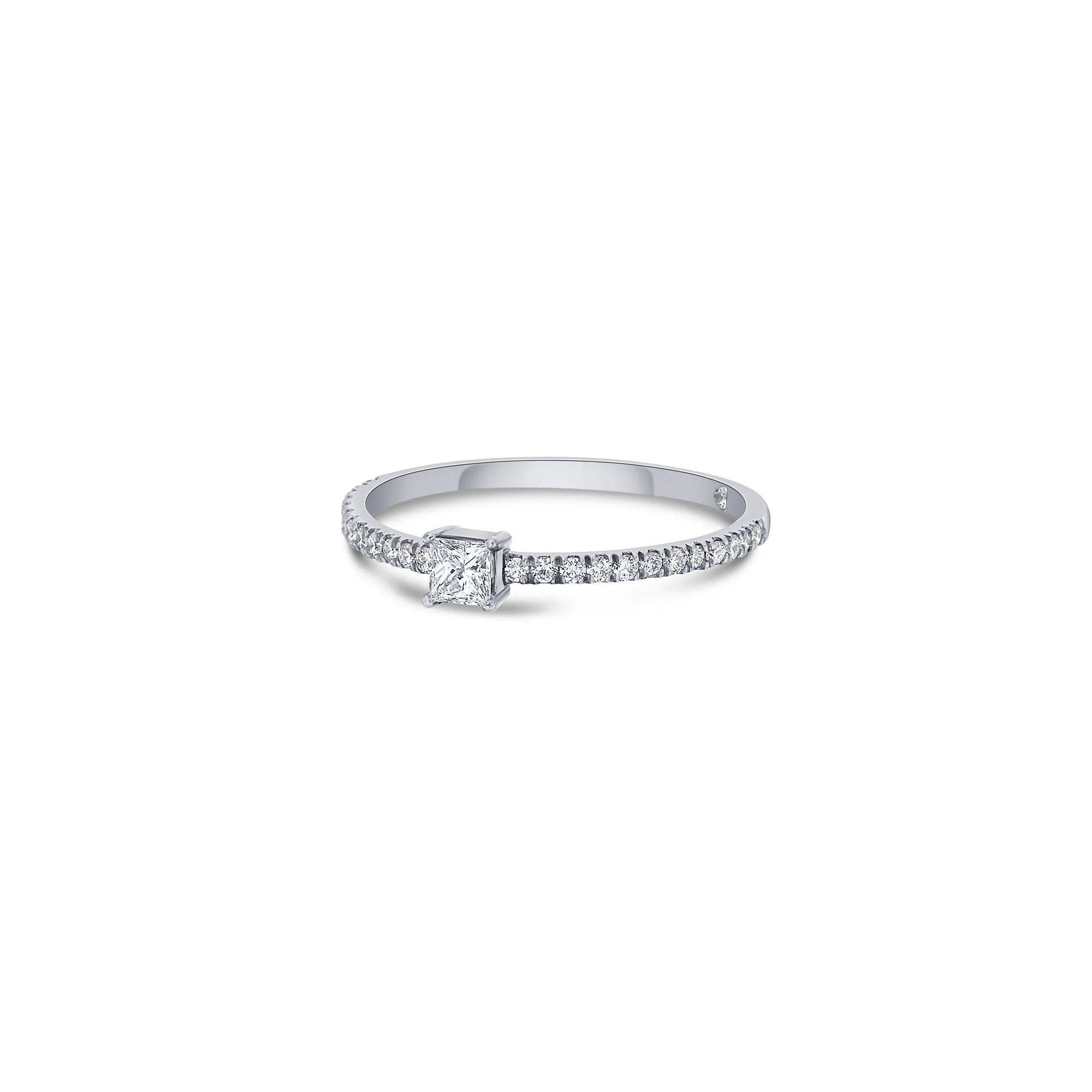 Line Pavé Stacking Ring with Princess and Round Lab Diamonds sold by Promise By Effy product image thumbnail 5