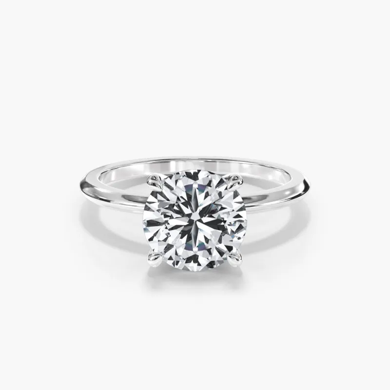 The Classic Solitaire 4-Prong Basket Setting Lab Diamond Engagement Ring sold by Promise By Effy