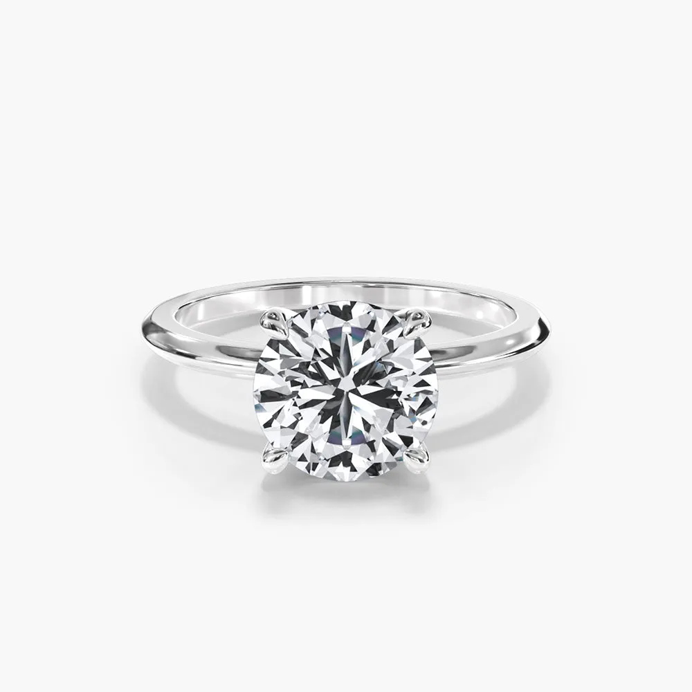 The Classic Solitaire 4-Prong Basket Setting Lab Diamond Engagement Ring sold by Promise By Effy