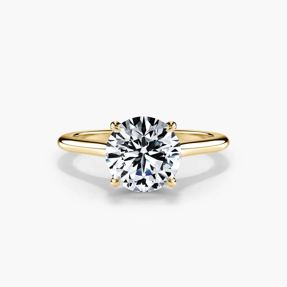 The Hidden Halo Plain Band Cathedral Lab Diamond Engagement Ring sold by Promise By Effy product image thumbnail 4
