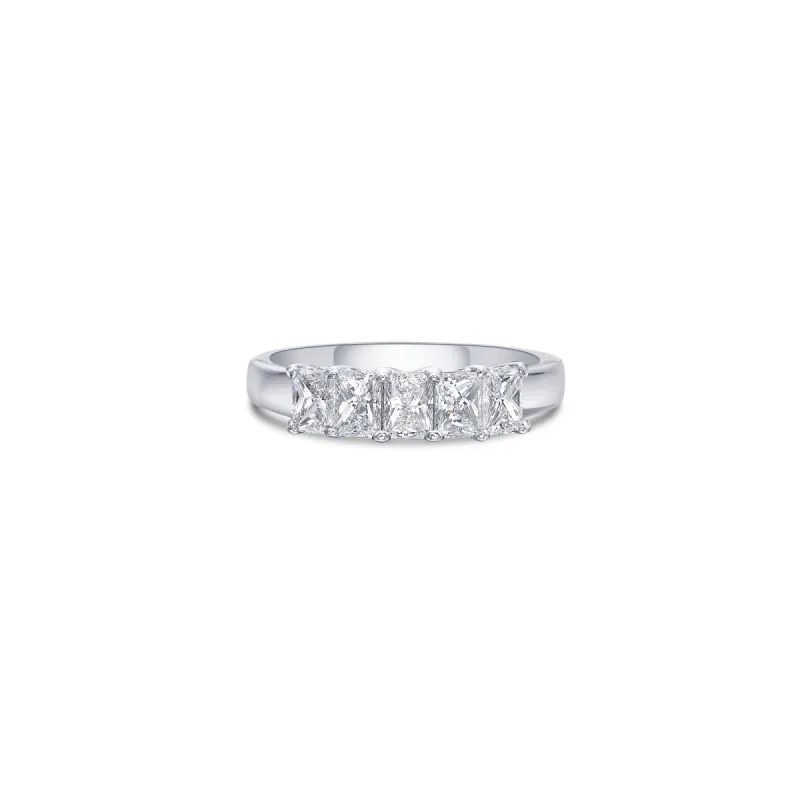 Five Stone Slim Band with Radiant Cut Lab Diamonds sold by Promise By Effy