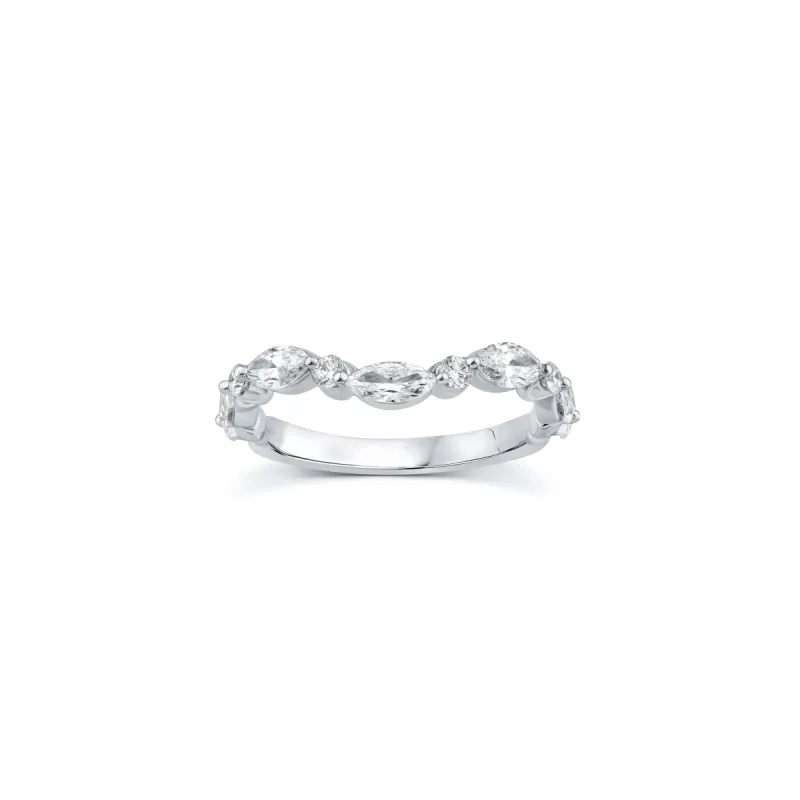 Star Marquise Wedding Band sold by Promise By Effy