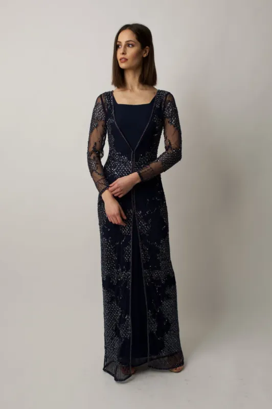 Navy Nova Jacket and Gown sold by Raishma