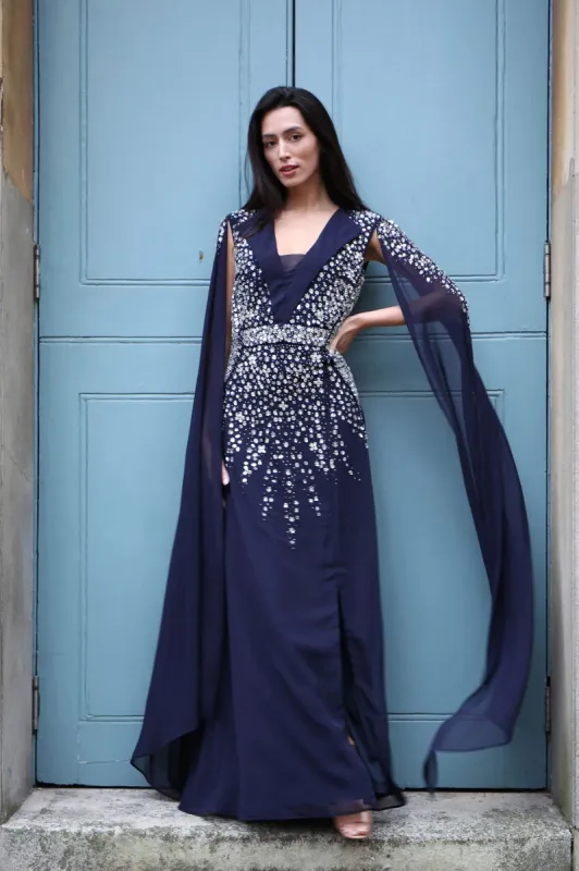 Gabrielle Navy Gown sold by Raishma
