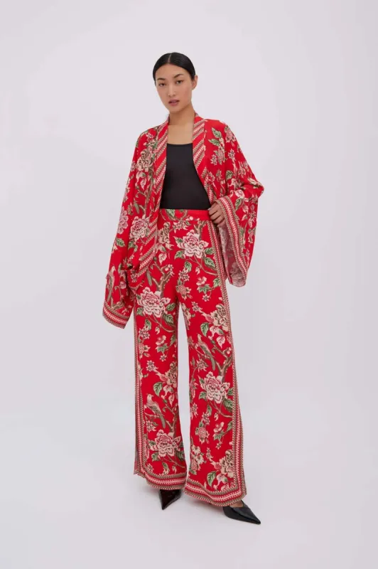 Hallie Red Kimono sold by Raishma