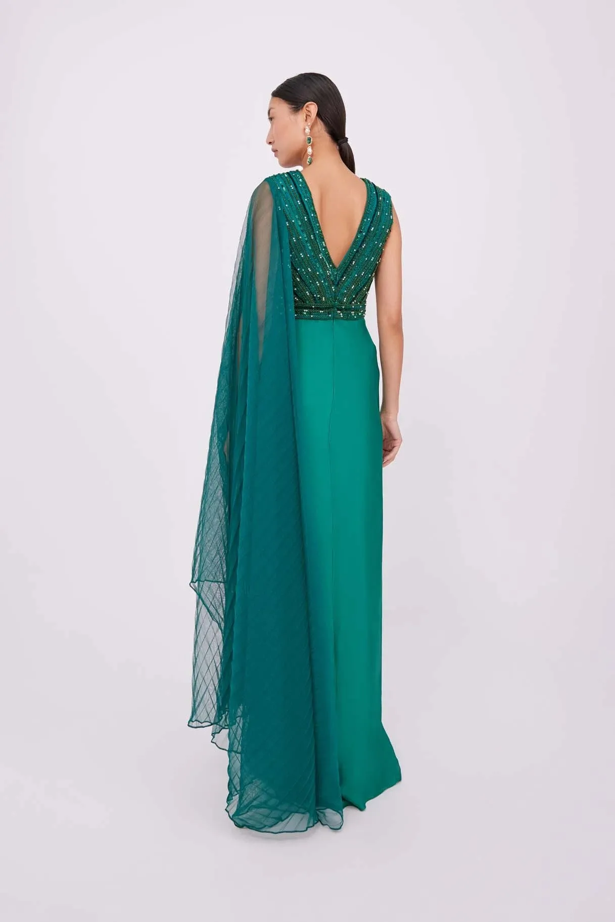 Anaya Green Gown sold by Raishma product image thumbnail 3