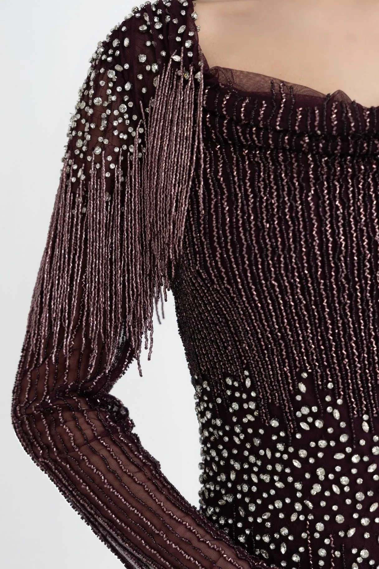 Lainey Burgundy Gown sold by Raishma product image thumbnail 3