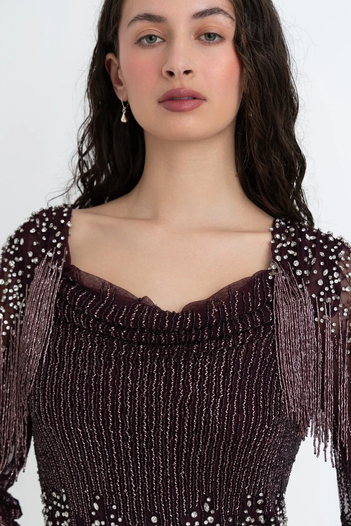 Lainey Burgundy Gown sold by Raishma product image thumbnail 2