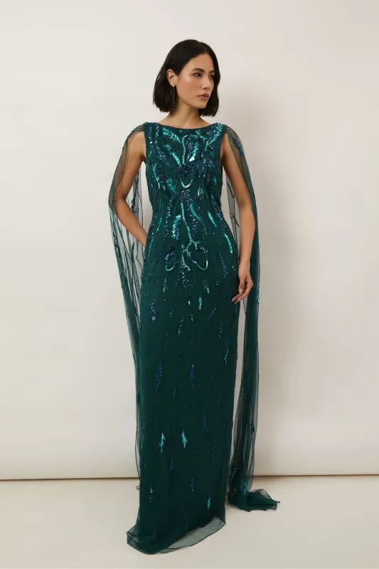 Melissa Teal Gown sold by Raishma