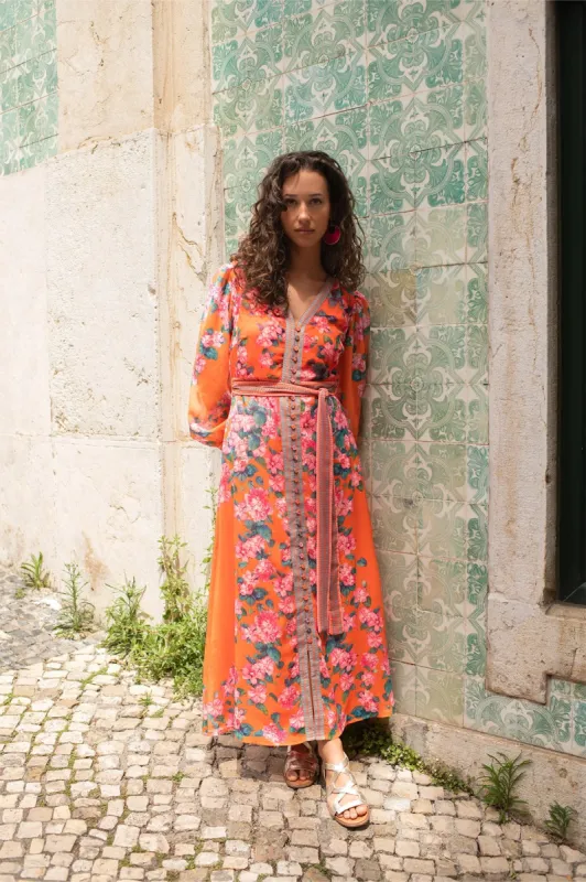 Athena Orange Dress sold by Raishma