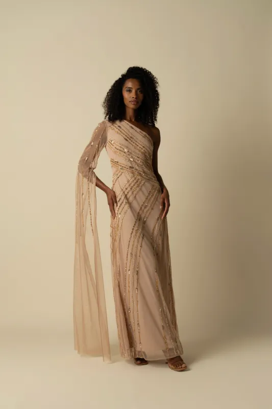 Nude Kalina Gown sold by Raishma