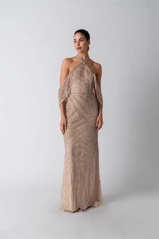 Mia Nude Gown sold by Raishma