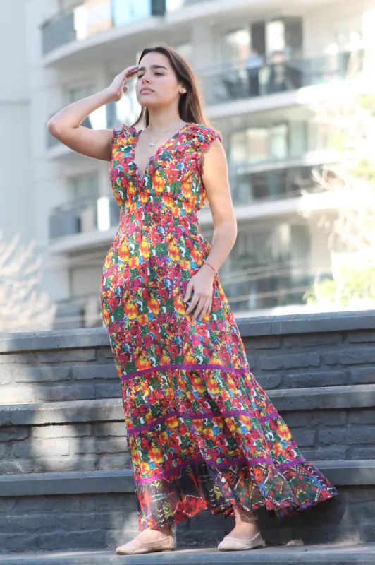 HILDA MIDI DRESS UATULCO MULTI sold by Ro's Garden