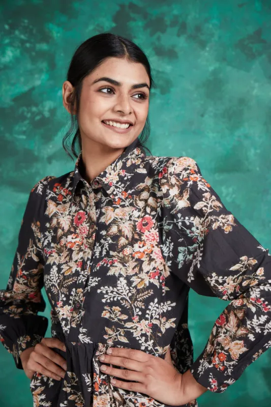 ROMY SHORT DRESS GERMAINE BLACK sold by Ro's Garden